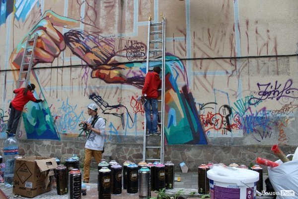 Сірі стіни луцьких будинків стали полотнами вуличних художників