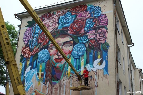 Сірі стіни луцьких будинків стали полотнами вуличних художників
