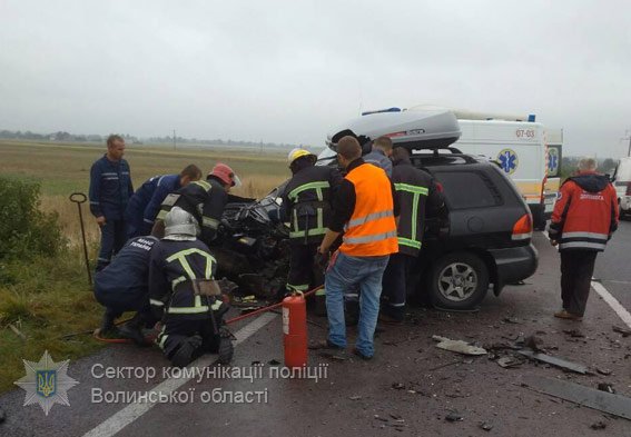 Подробиці аварії на Волині за участі автобуса і легковика