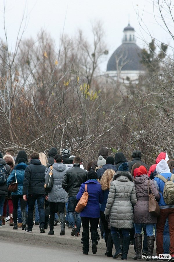 Студентський хід на підтримку євроінтеграції у Луцьку. ФОТО