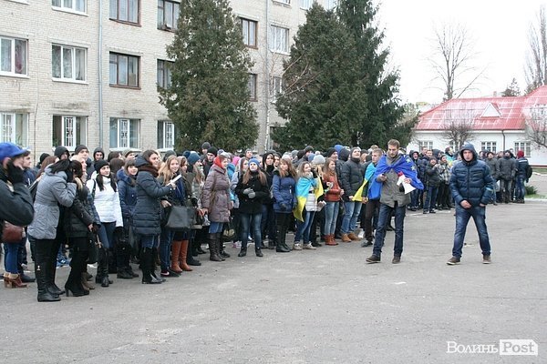 Студентський хід на підтримку євроінтеграції у Луцьку. ФОТО