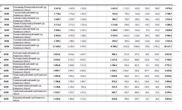 Феміда та бюджет: скільки виділили на суди Волині