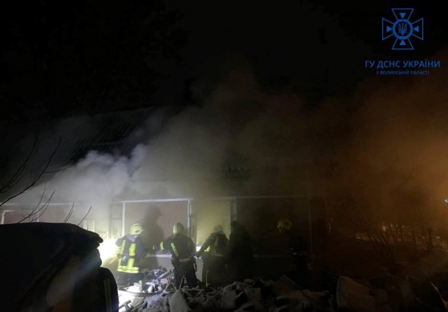 На Волині вночі горів житловий будинок . ФОТО