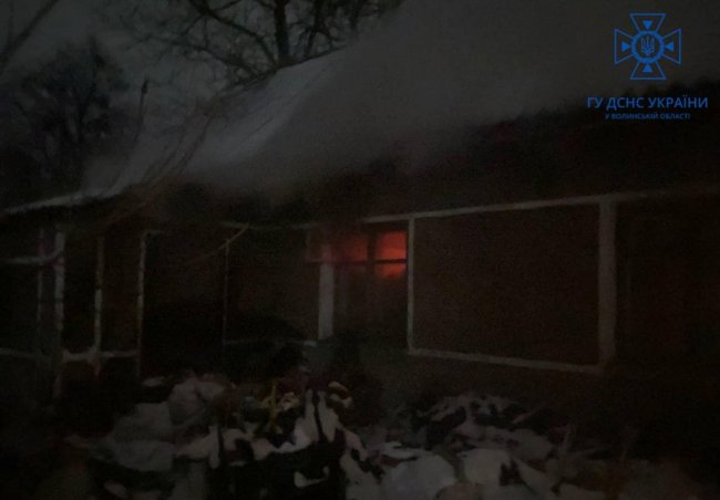 На Волині вночі горів житловий будинок . ФОТО