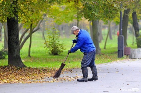 Люди, які прибирають луцькі вулиці. ФОТО