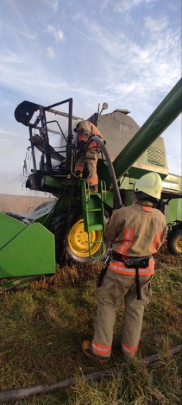 На Волині загорівся комбайн. ФОТО