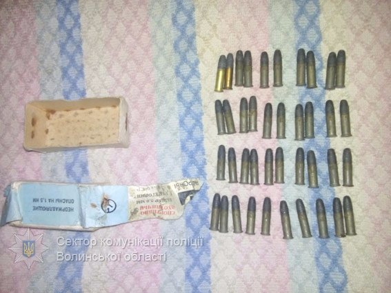 У волинянина знайшли набої