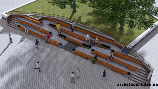 «Бетонне корито» в центрі Луцька: показали, яким може бути фонтан.ФОТО. ВІДЕО