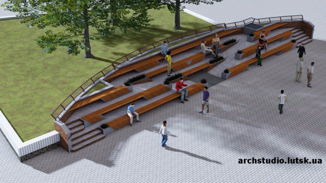 «Бетонне корито» в центрі Луцька: показали, яким може бути фонтан.ФОТО. ВІДЕО