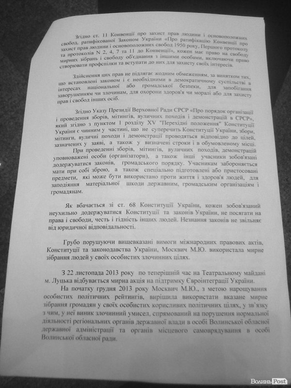 Подробиці кримінальної справи проти активістки Євромайдану. ДОКУМЕНТ