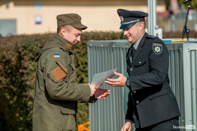 У Луцьку з Днем захисника України привітали нацгвардійців. ФОТО