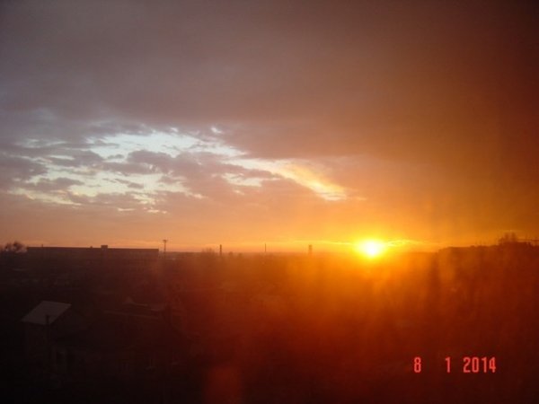 Захід сонця в Луцьку. ФОТО