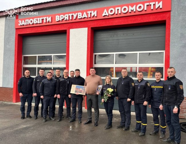 На Волині рятувальники провели на заслужений відпочинок свого колегу