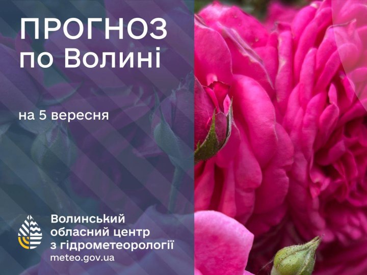 Якою буде погода у Луцьку та на Волині у п'ятницю, 5 вересня