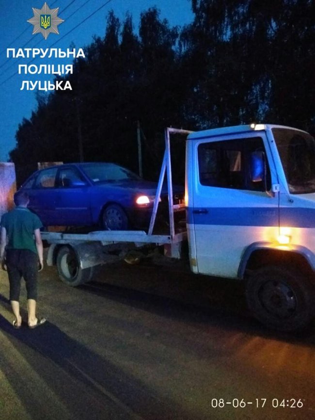 За п’яне керування авто в Луцьку покарали і водія, і пасажирку