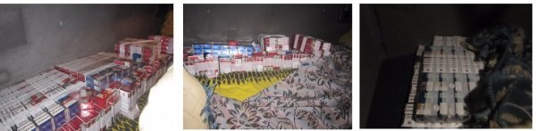 Через «Ягодин» намагались перевезти контрабандні цигарки на 8 тисяч гривень. ФОТО