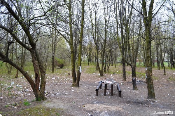 У Луцьку прибирали парк в 40-му кварталі. ФОТО