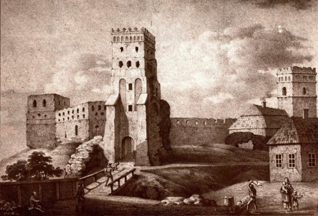 Невідомий автор не зберіг пропорцій, тож судячи з усього дерево зліва - маленький ясен, 1860-1880-ті роки