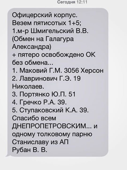 У списку звільнених з полону військових є боєць з Волині