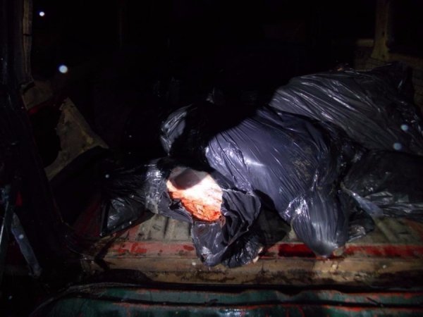 Волинянин хотів вивезти в Білорусію півтонни м'яса. ФОТО