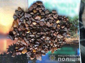 На Волині у 22-річного виявили пів кілограма бурштину 