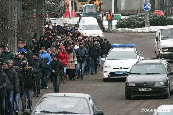 Студентський хід на підтримку євроінтеграції у Луцьку. ФОТО