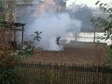 У Луцьку муніципали покарали палія листя. ФОТО