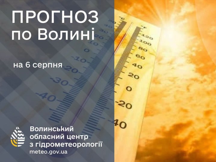 Яка буде погода в Луцьку та на Волині у четвер, 6 серпня