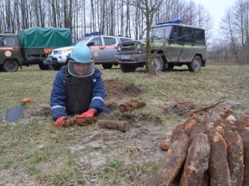 У волинському лісі знайшли понад 60 снарядів часів Другої світової