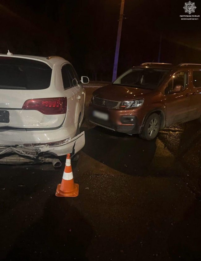 У Луцьку п'яний водій пошкодив відразу три автівки