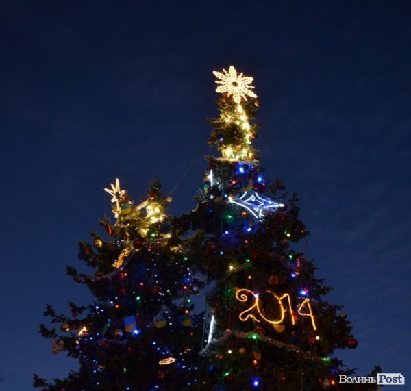 У Луцьку засвітили головні ялинки міста. ФОТО 