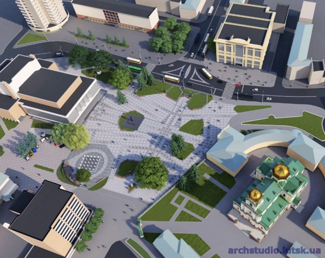Представили проект реконструкції Театрального майдану в Луцьку