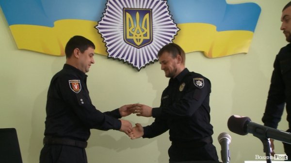 Троє луцьких полісменів отримали нагороди за небайдужість. ФОТО