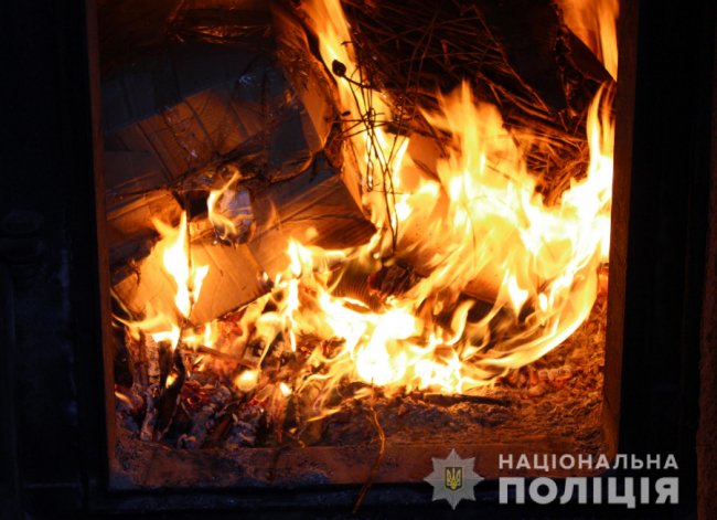 На Волині поліцейські спалили наркотики. ФОТО