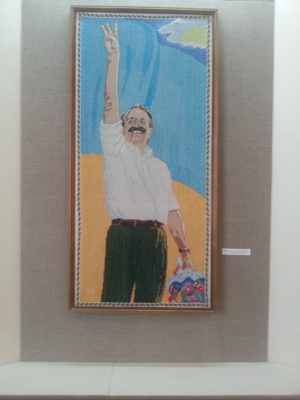 Вишиті портрети відомих українців представили у Луцьку. ФОТО