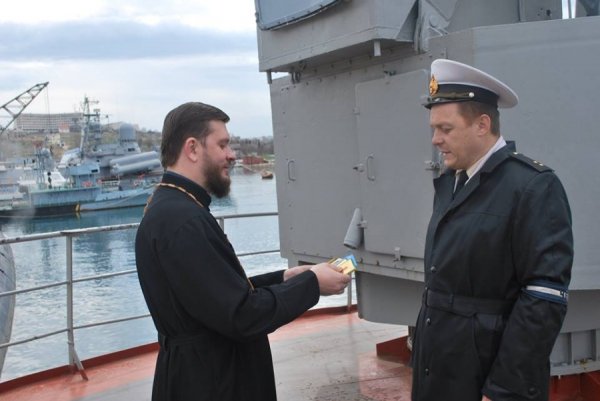 Священики з Волині на борту корвету «Луцьк». ФОТО