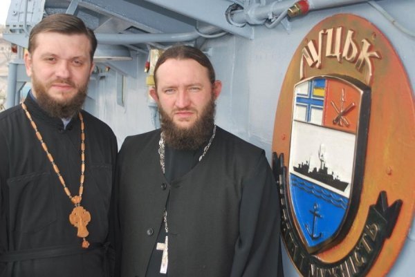 Священики з Волині на борту корвету «Луцьк». ФОТО