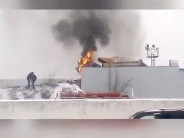 У Луцьку горіла вантажівка. ВІДЕО