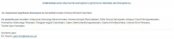Скільки помічників у кожного з волинських нардепів
