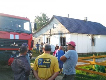 На Волині горів житловий будинок. ФОТО