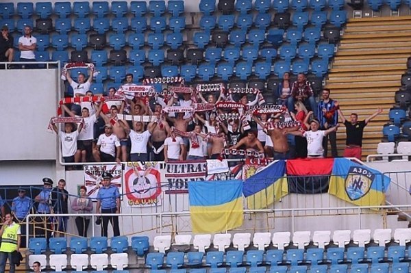 Емоції вболівальників на матчі «Чорноморець» - «Волинь». ФОТО