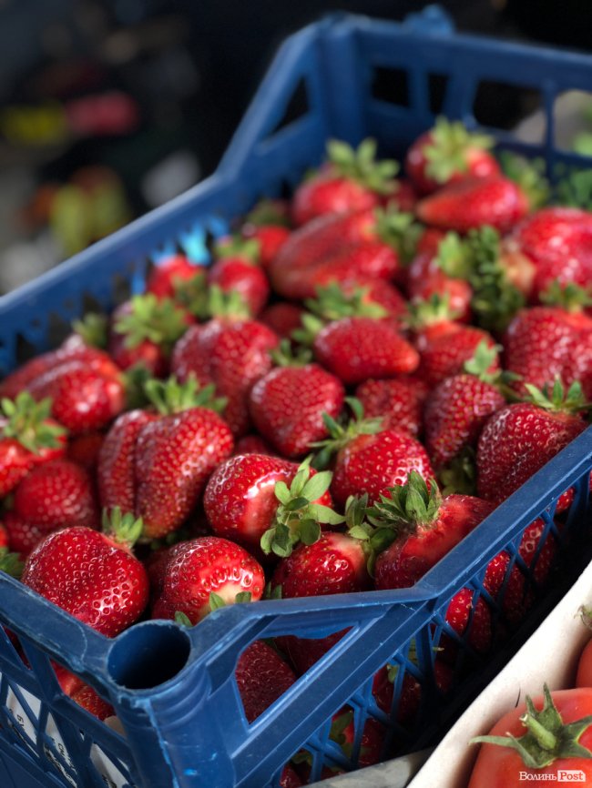 Скільки коштує полуниця на луцькому ринку та чи чекати на кавуни і мелітопольську черешню 
