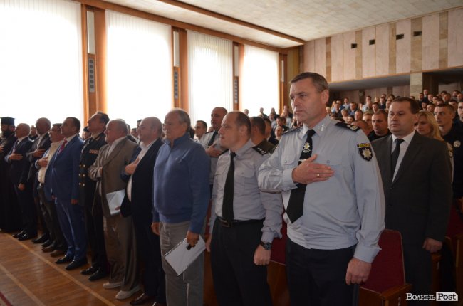 У Луцьку правоохоронців привітали з річницею створення Нацполіції. ФОТО