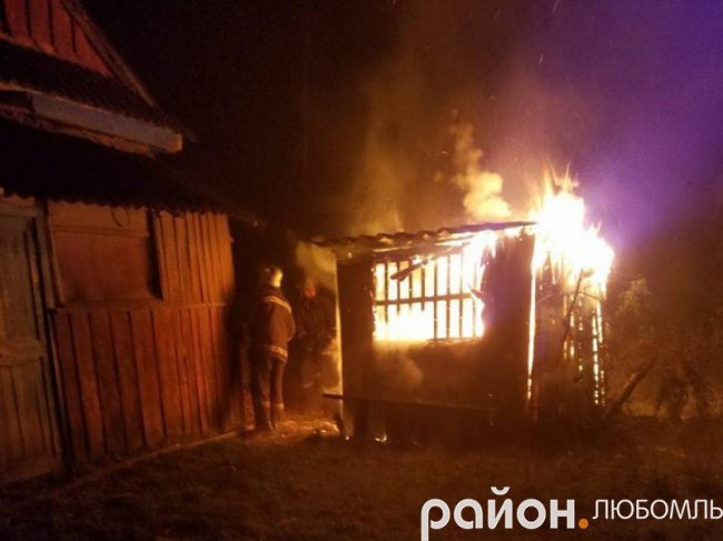 На Волині вночі сталася пожежа