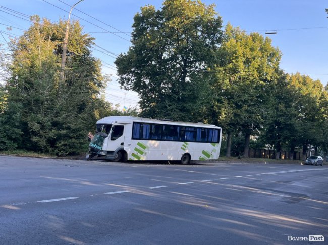 У Луцьку на Львівській автобус в'їхав у дерево: травмувались 4 пасажири
