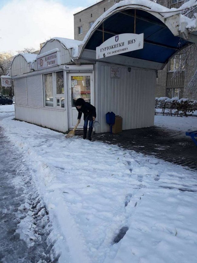 Луцьких підприємців змусили розчистити зупинки від снігу