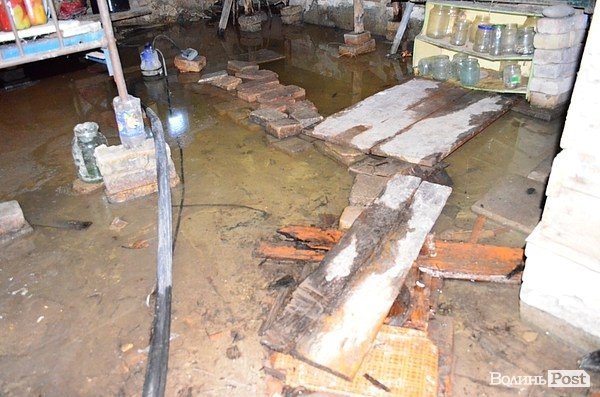 У підвалі будинку в центрі Луцька 20 років стоїть вода. ФОТО
