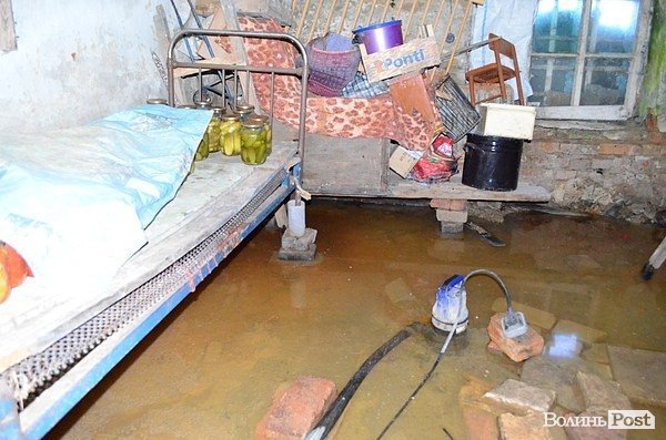 У підвалі будинку в центрі Луцька 20 років стоїть вода. ФОТО
