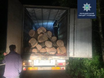 У громаді на Волині зупинили водія вантажівки, який перевозив деревину без документів