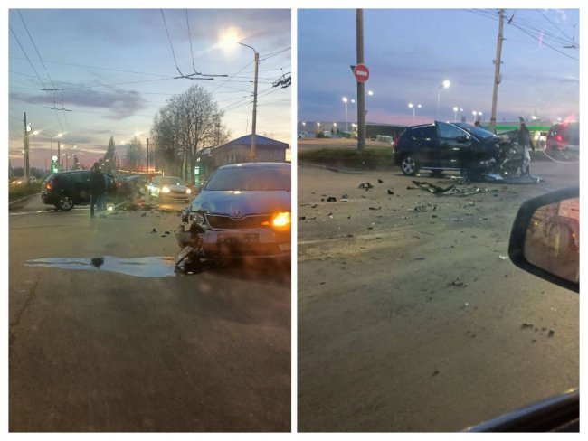 Не надав перевагу: у Луцьку зіткнулися Peugeot і Skoda. ФОТО